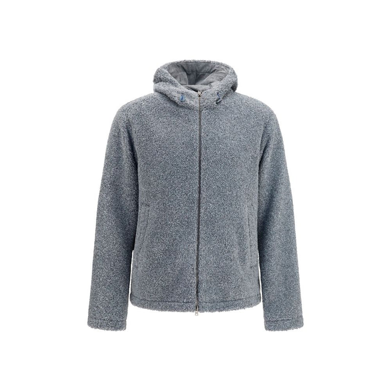 Veste longue Herno grise en polyester