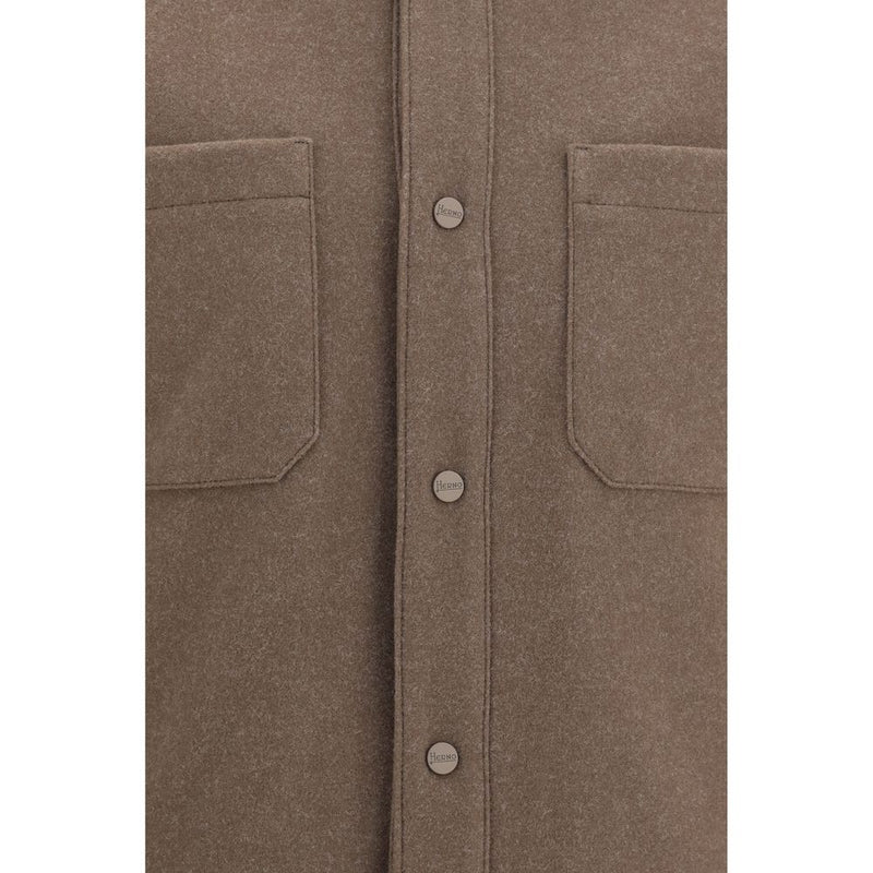 Herno Brown Polyester Jacket - Contemporary Design for Men