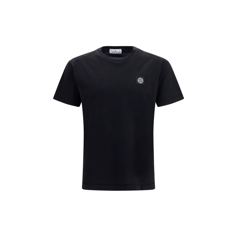 Stone Island Black Cotton T-Shirt
