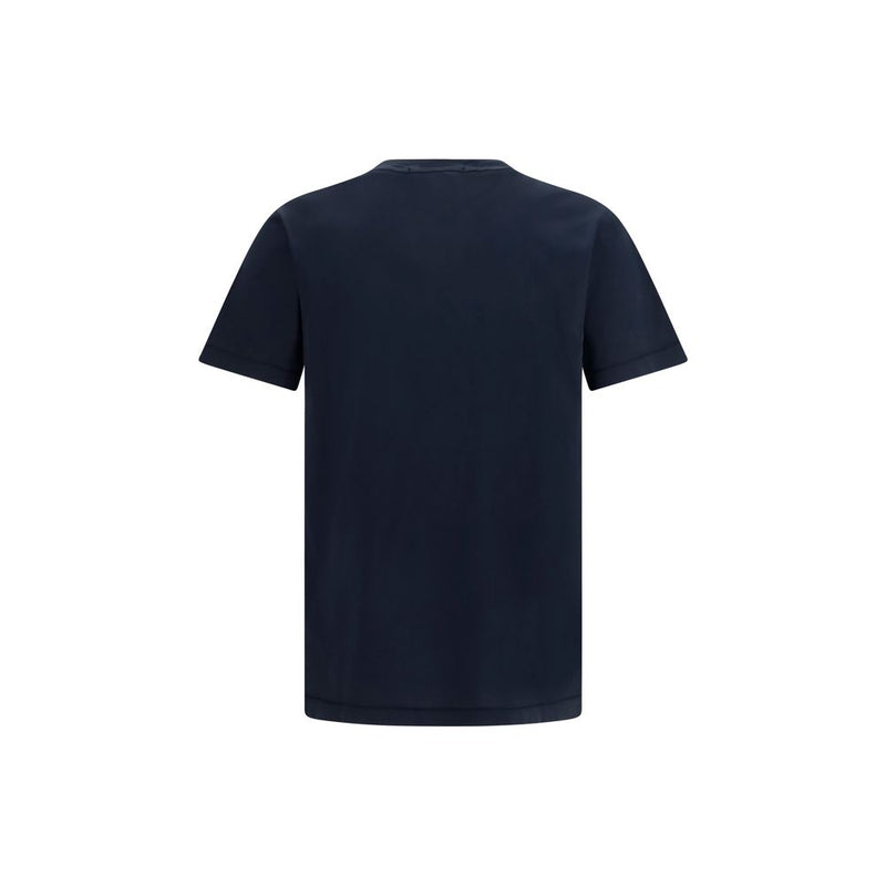 Stone Island Blue Cotton T-Shirt - Logo Patch Design