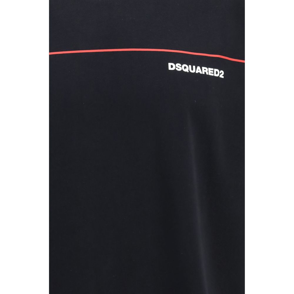 Dsquared² Black Cotton T-Shirt - Loose Fit with Logo
