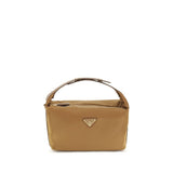 Prada Chérie Mini Handbag in Beige Recycled Polyamide