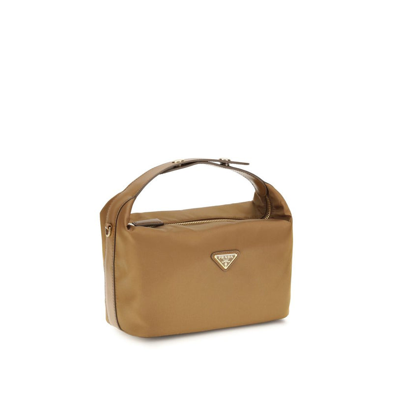 Prada Chérie Mini Handbag in Beige Recycled Polyamide