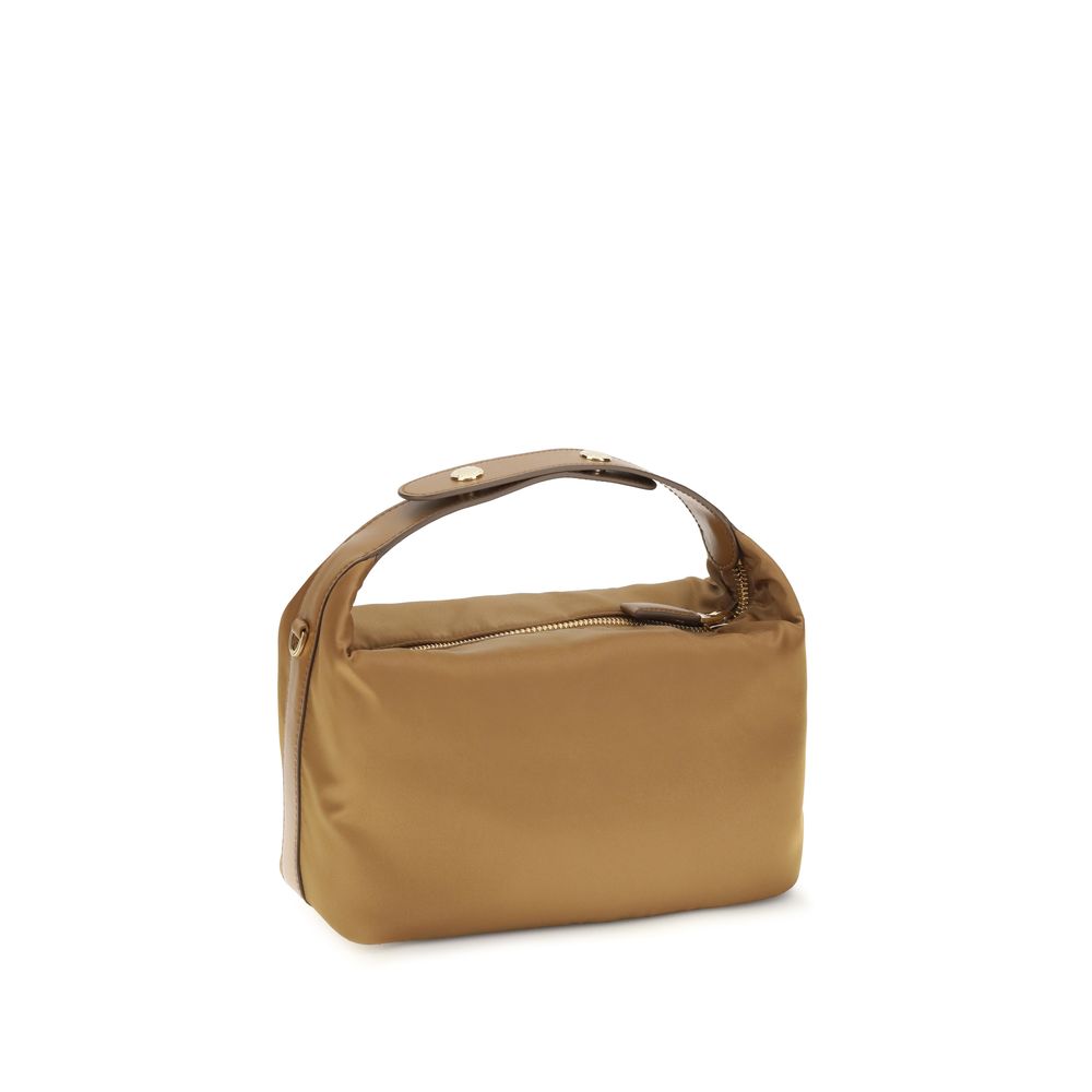 Prada Chérie Mini Handbag in Beige Recycled Polyamide