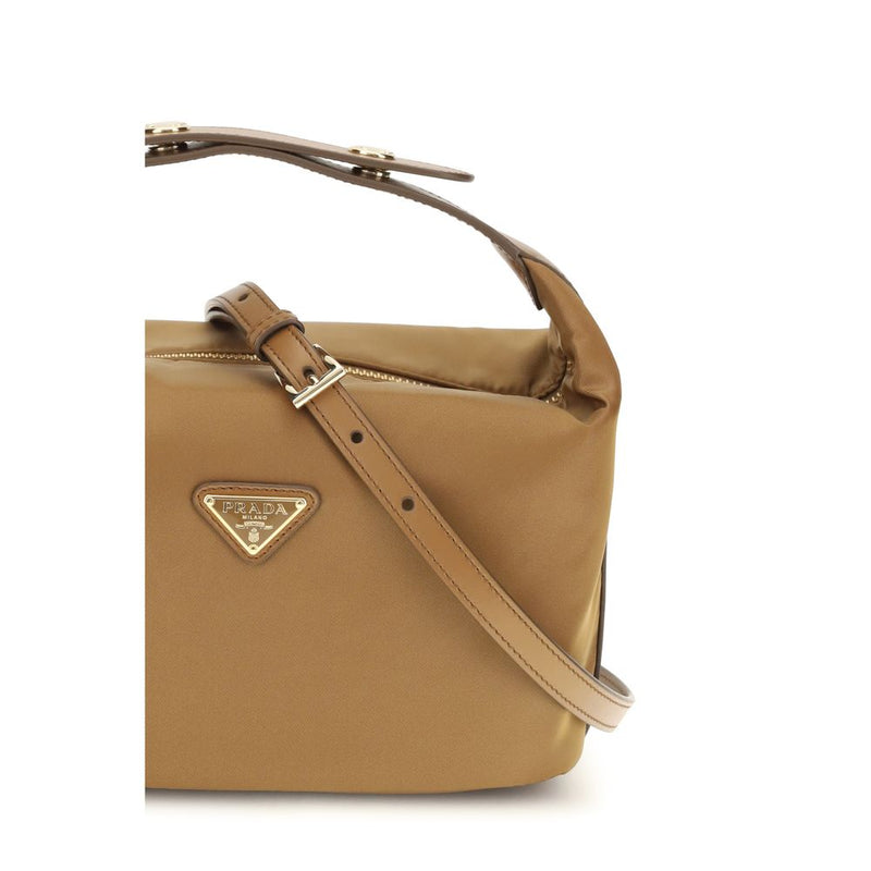 Prada Chérie Mini Handbag in Beige Recycled Polyamide