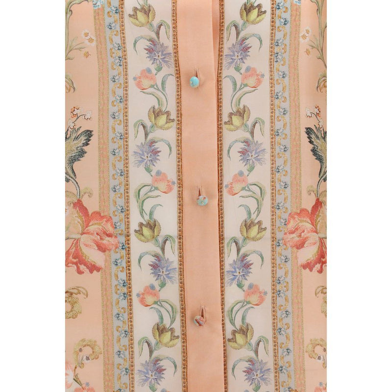 Zimmermann Roselight Multicolor Silk Shirt