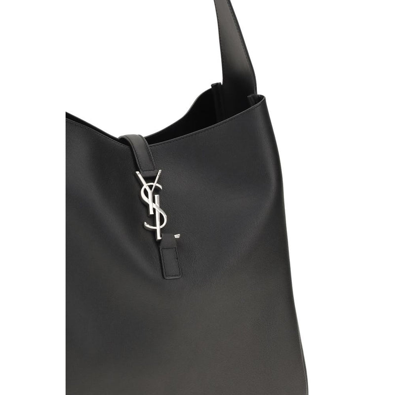 Sac bandoulière Saint Laurent Bos Taurus en cuir de veau noir