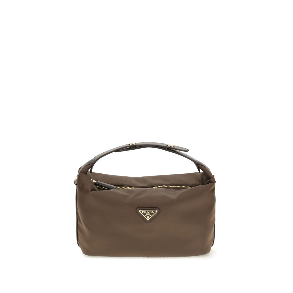 Sac à main Prada en polyamide recyclé marron