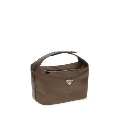 Sac à main Prada en polyamide recyclé marron
