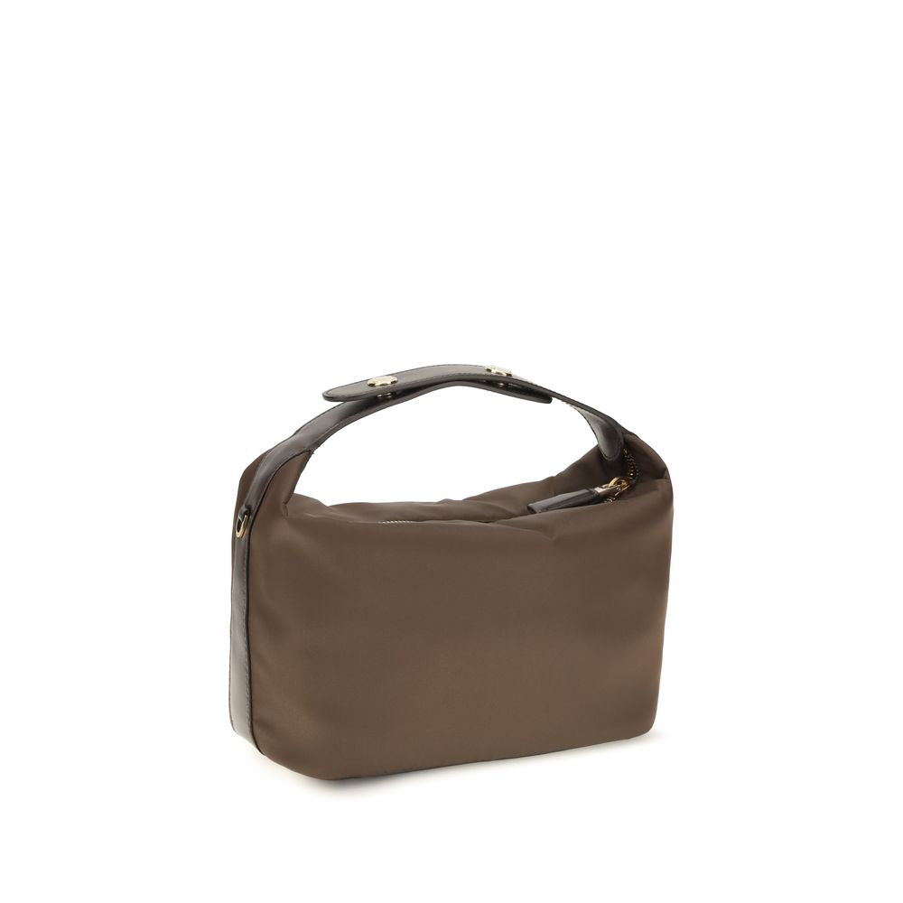 Sac à main Prada en polyamide recyclé marron