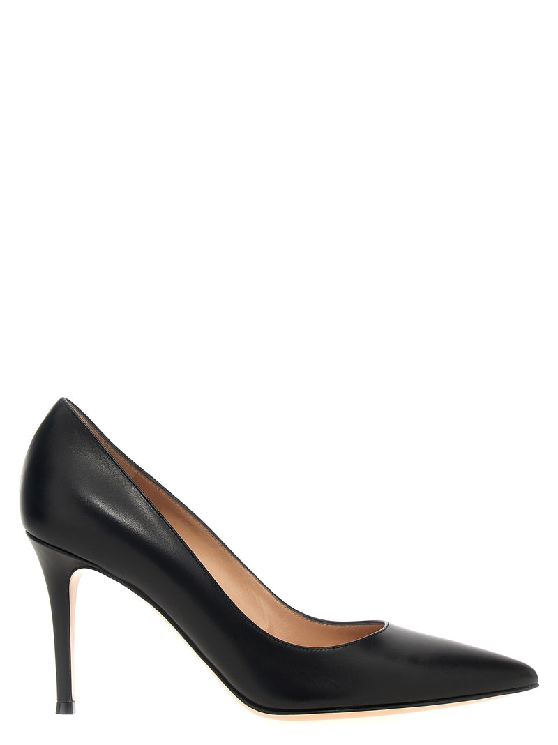 Escarpins Gianvito Rossi en cuir de veau noir à talon haut