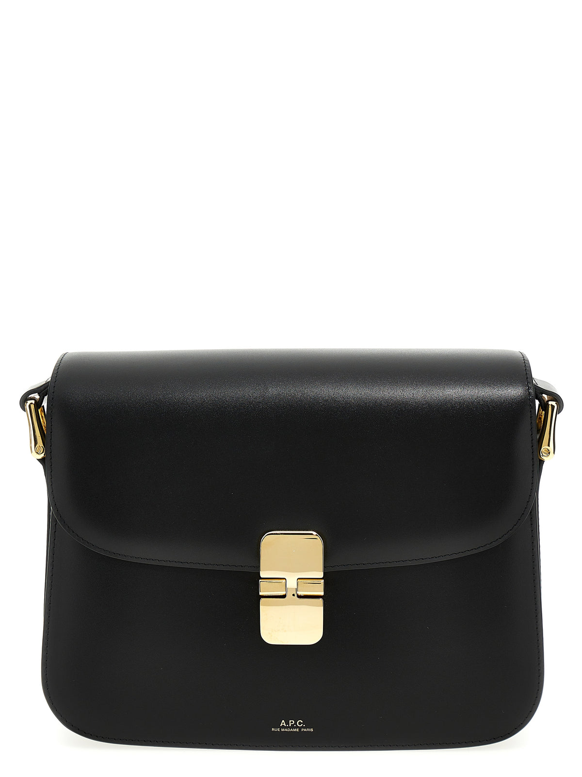 Sac bandoulière A.P.C. en cuir de vachette noir