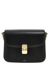 Sac bandoulière A.P.C. en cuir de vachette noir