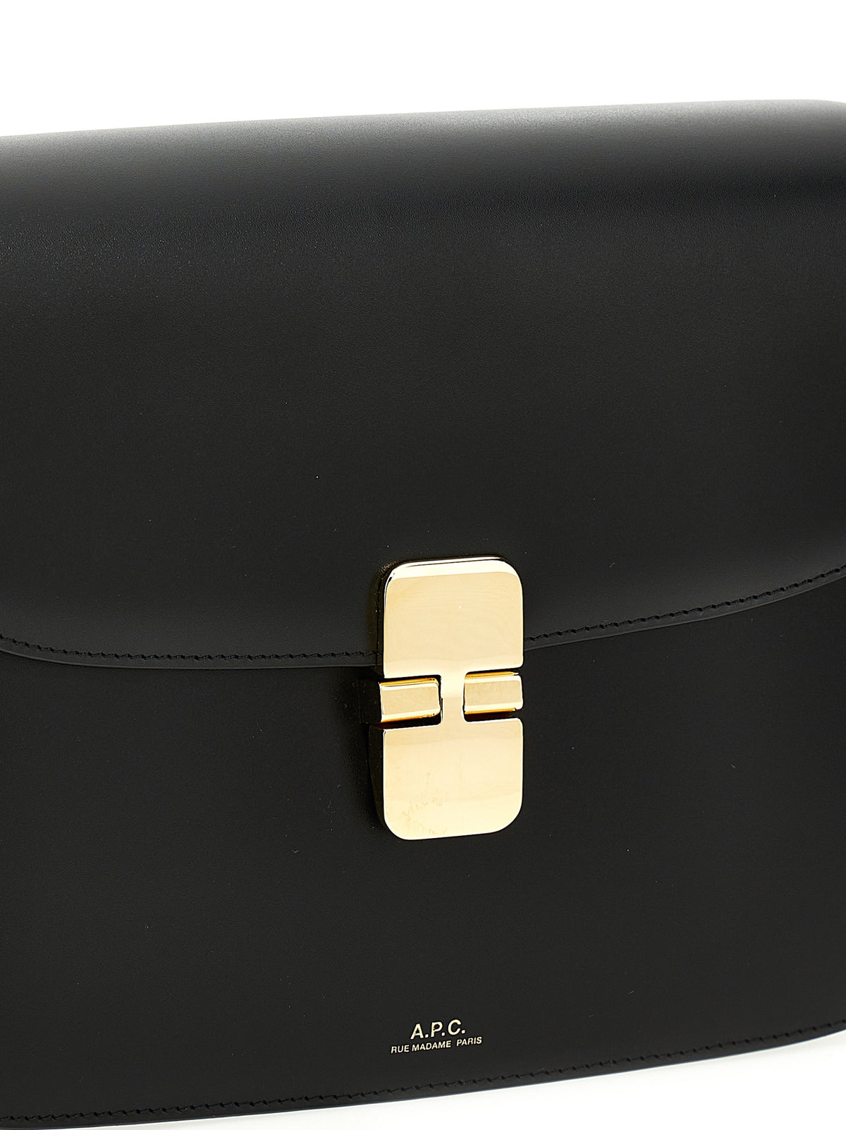 Sac bandoulière A.P.C. en cuir de vachette noir