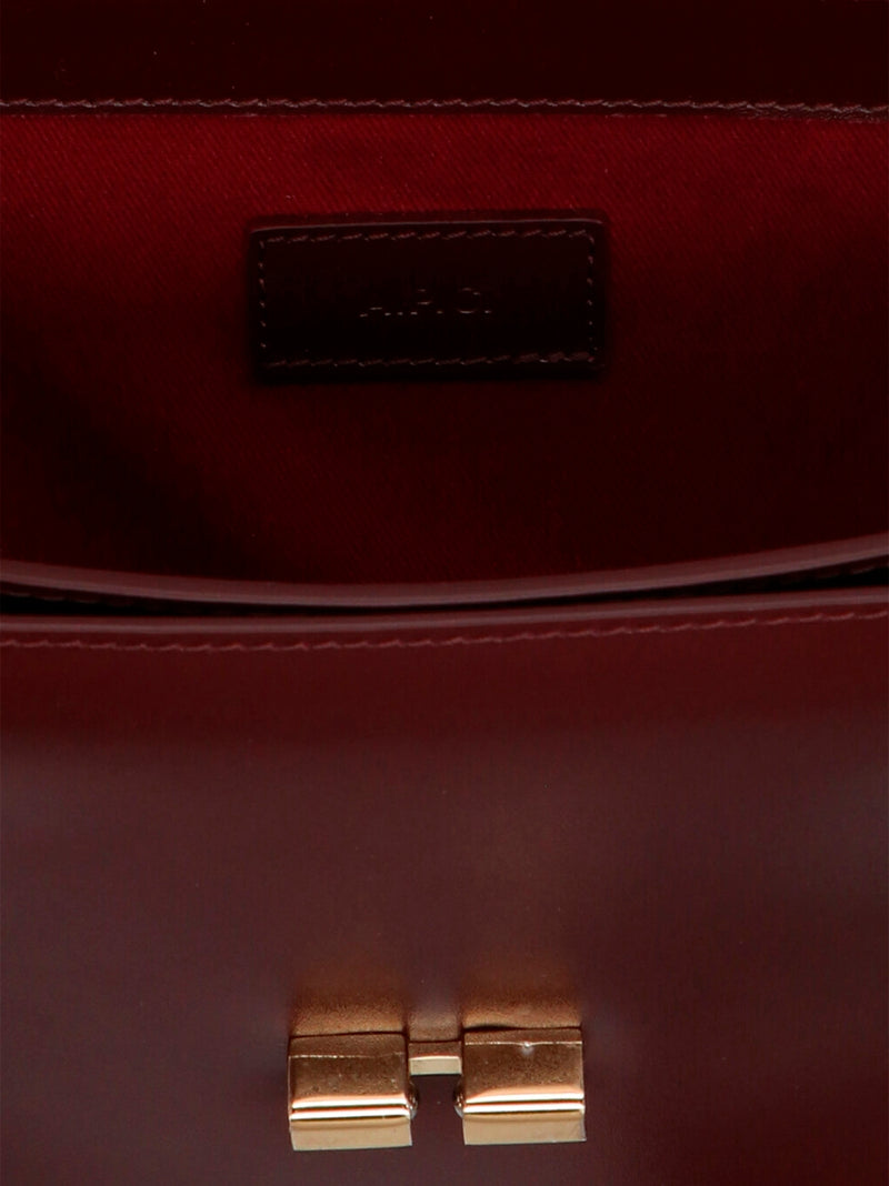Sac bandoulière en cuir de vachette Bordeaux A.P.C.