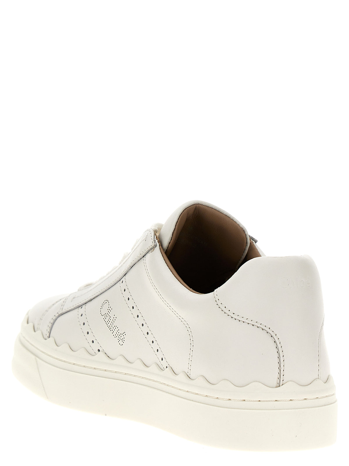 Chloé White Leather Low Top Sneakers - Lauren Model