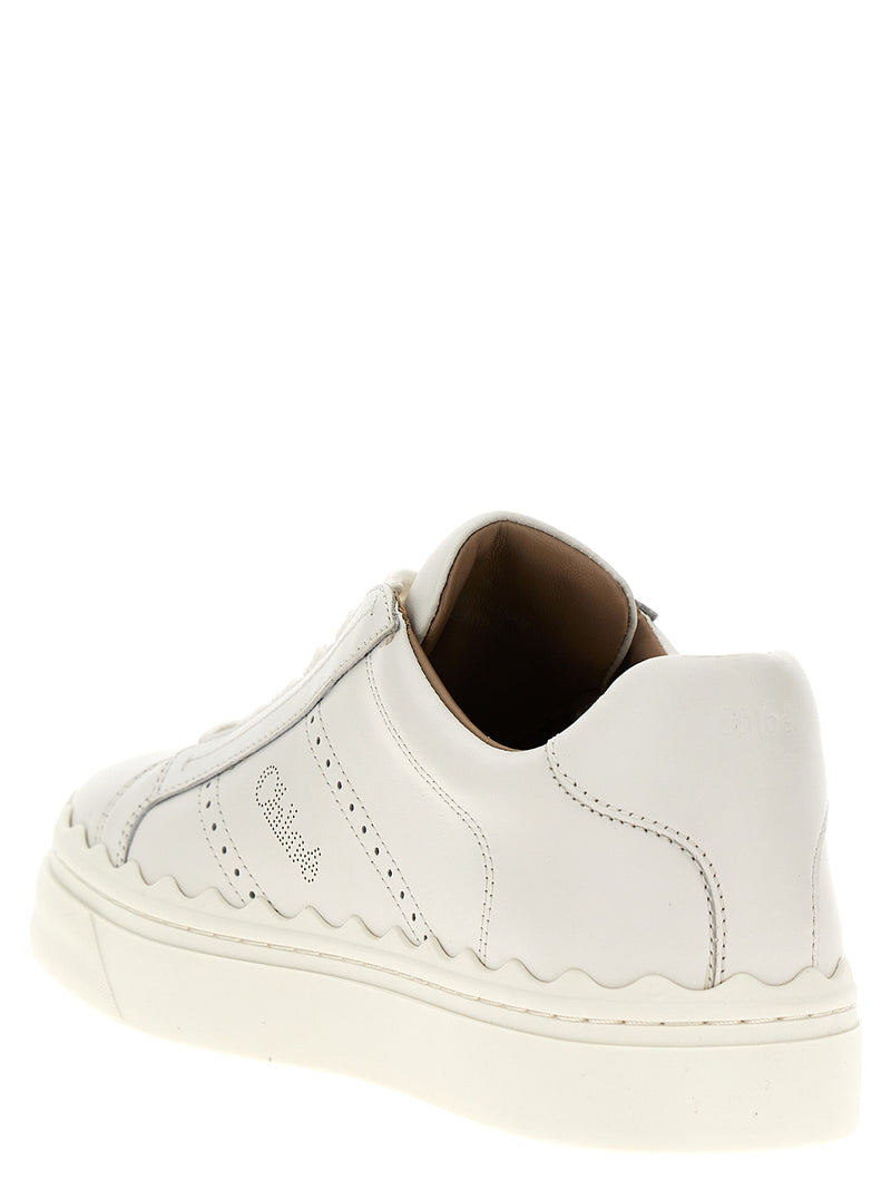 Chloé White Leather Low Top Sneakers - Lauren Model