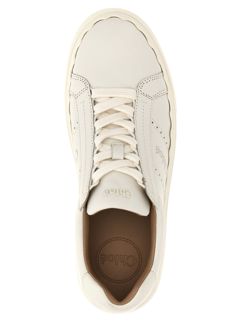 Chloé White Leather Low Top Sneakers - Lauren Model