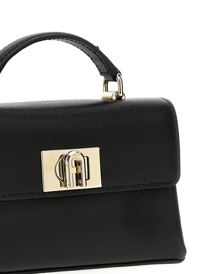 Sac bandoulière Furla en cuir noir