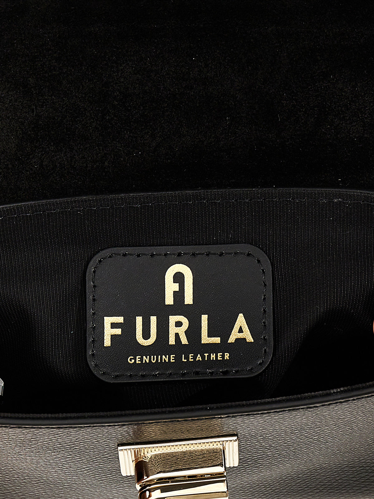 Sac bandoulière Furla en cuir noir