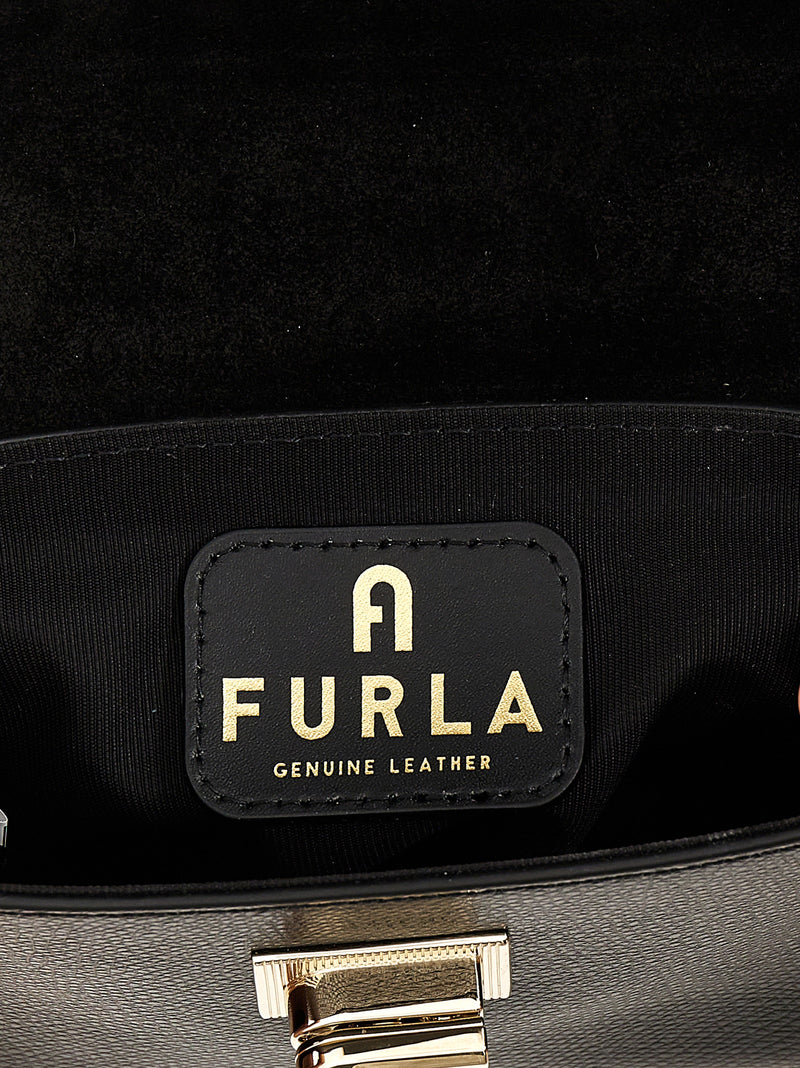Sac bandoulière Furla en cuir noir