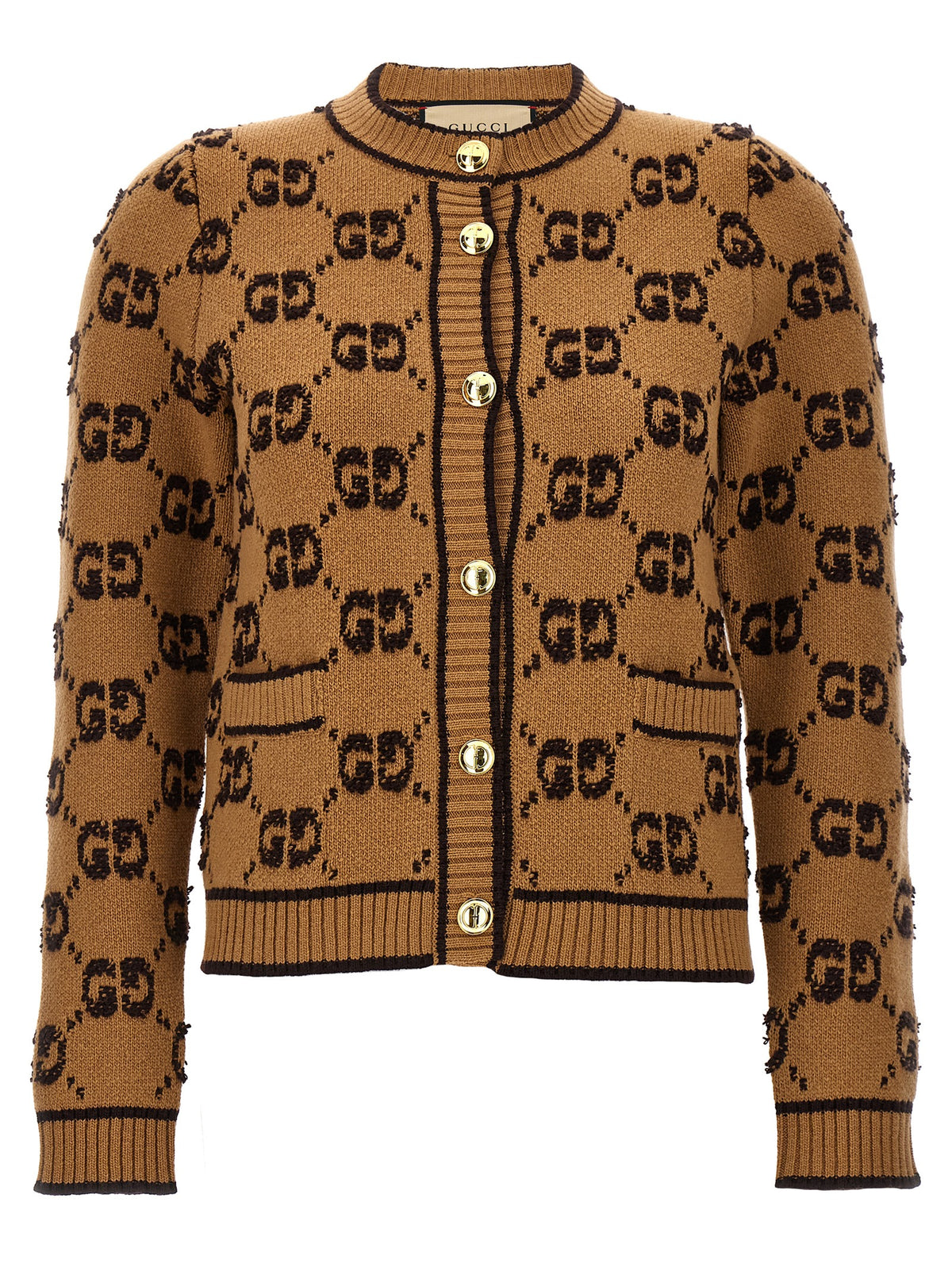 Cardigan Gucci en laine beige