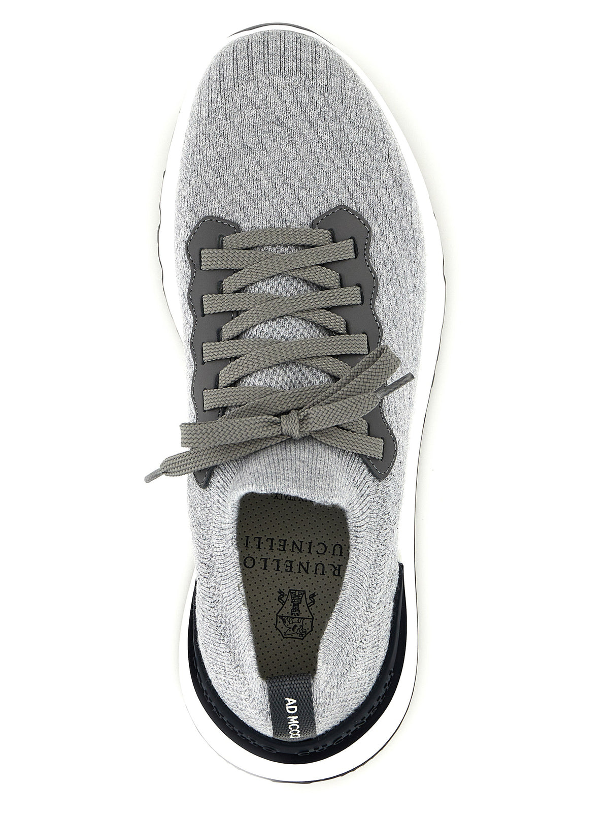 Brunello Cucinelli Gray Cotton Athletic Sneakers for Men