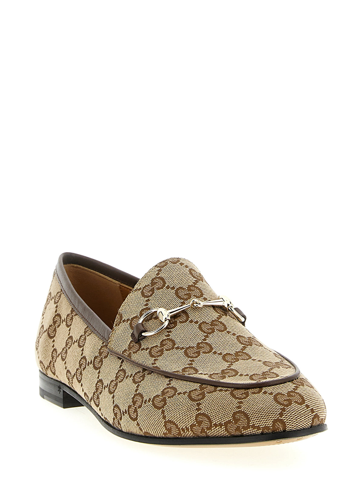 Gucci Jordaan Beige Slip-On Loafers for Women
