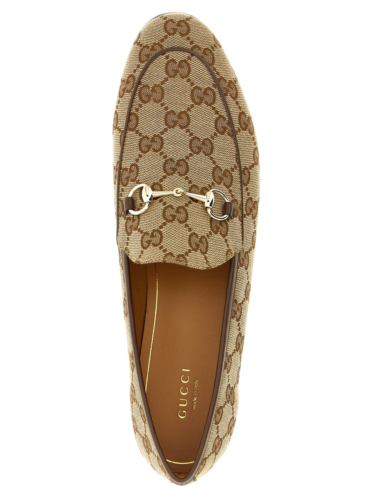 Gucci Jordaan Beige Slip-On Loafers for Women