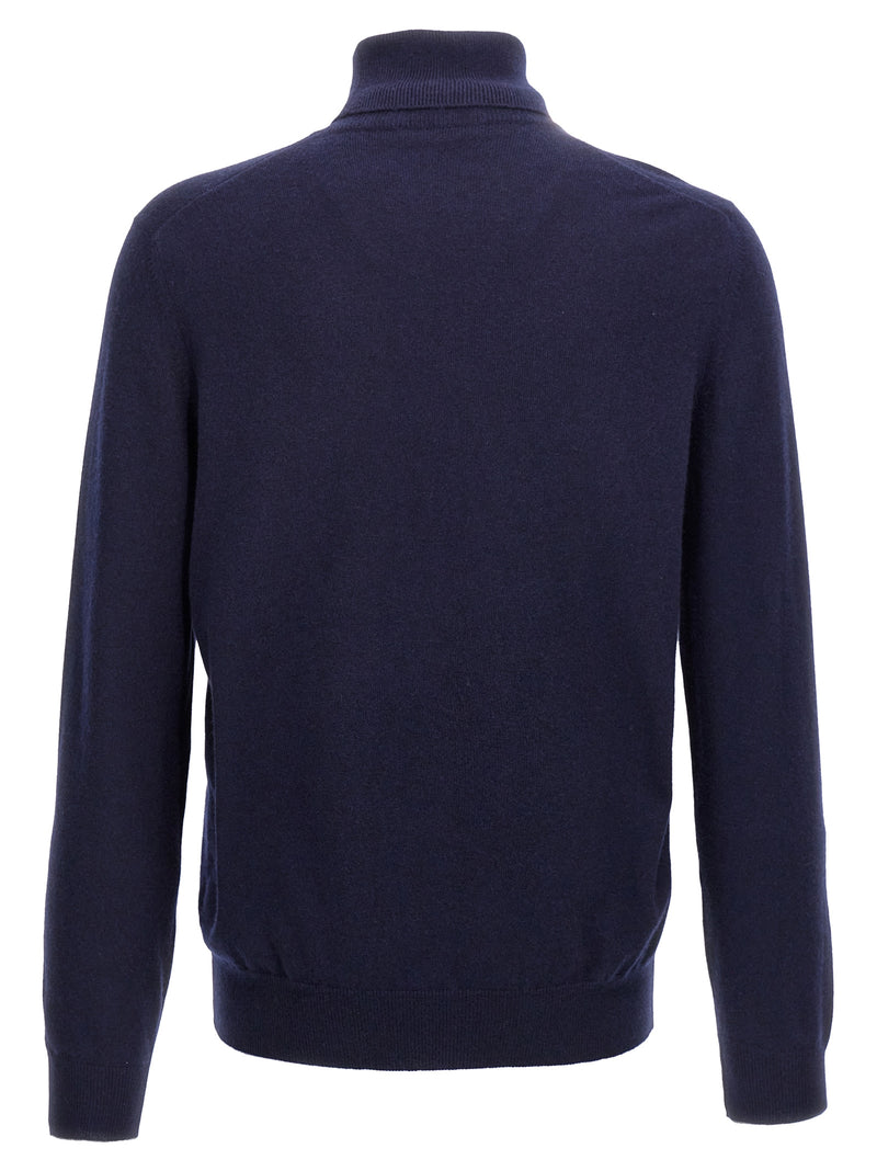 Cardigan Brunello Cucinelli bleu en cachemire