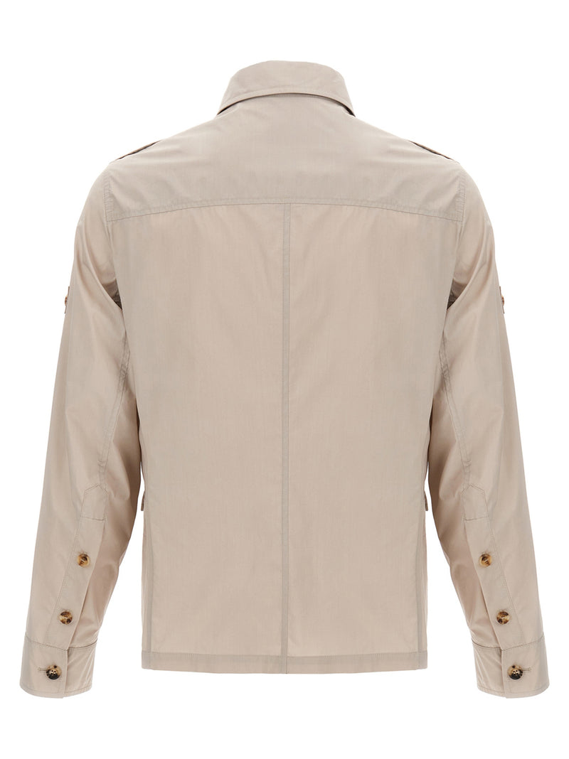 Veste longue Brunello Cucinelli en coton beige