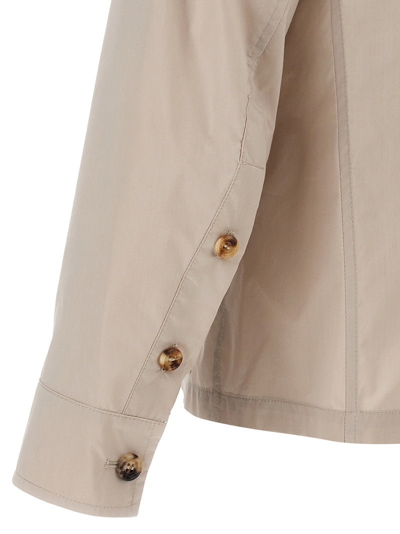 Veste longue Brunello Cucinelli en coton beige