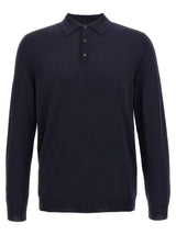ZANONE Blue Virgin Wool Polo Shirt