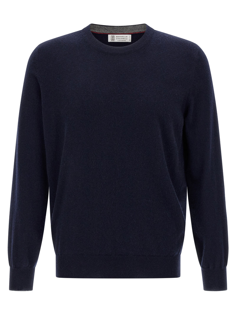 Cardigan Brunello Cucinelli bleu en cachemire