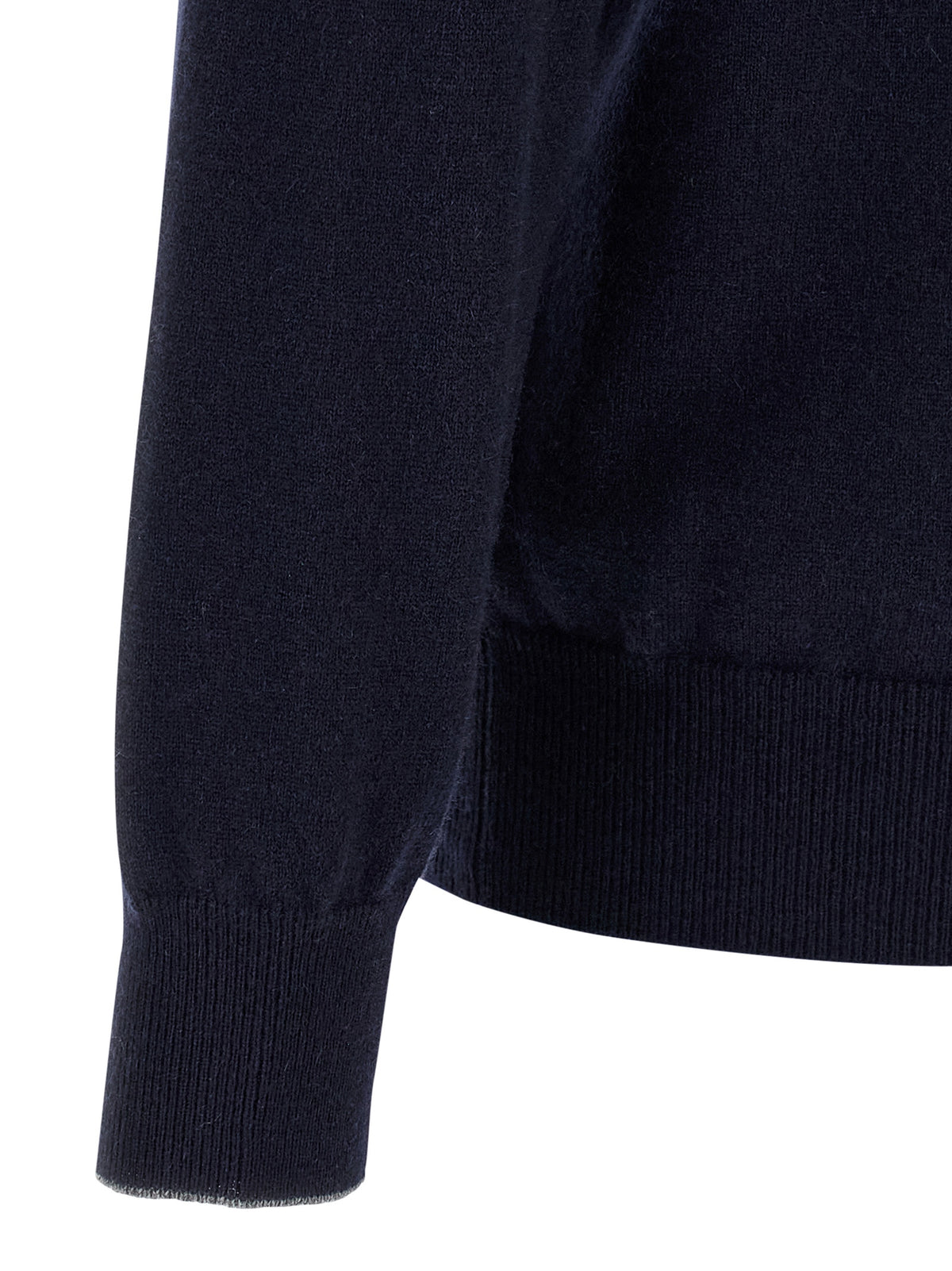 Cardigan Brunello Cucinelli bleu en cachemire