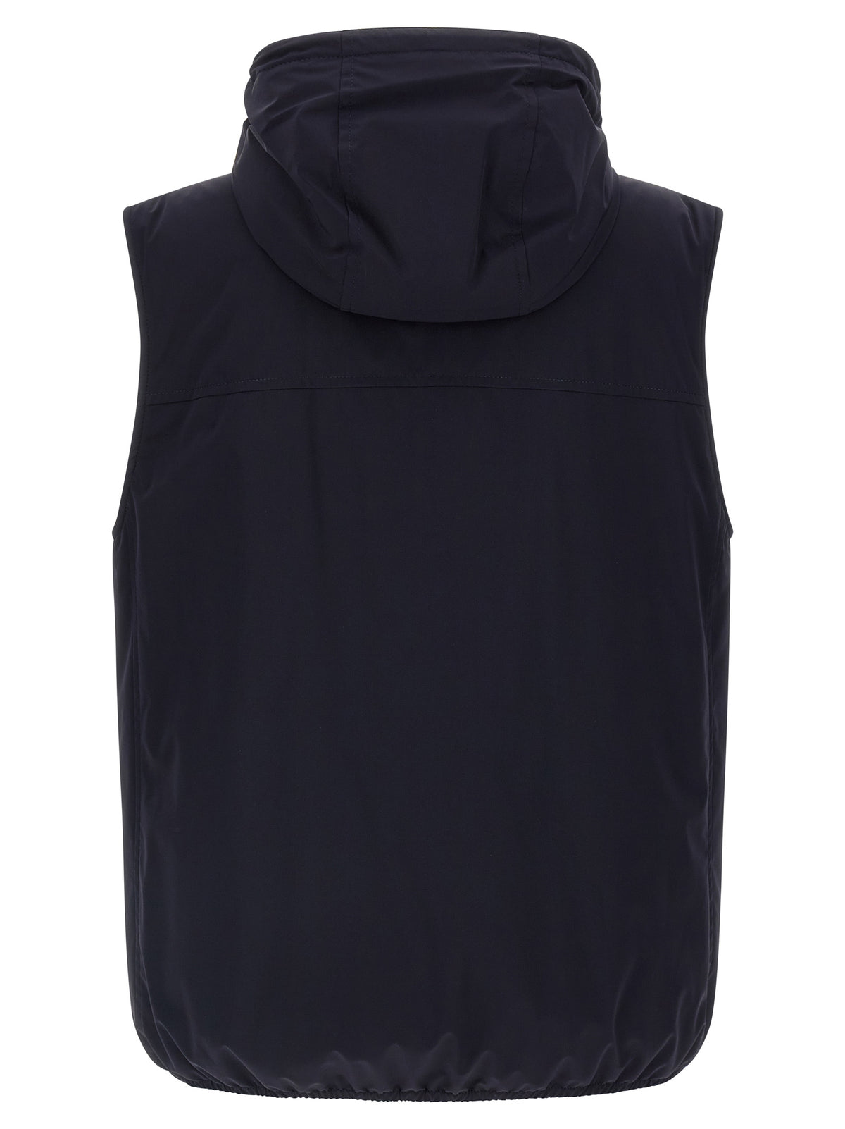 Veste sans manches en polyamide bleu Brunello Cucinelli