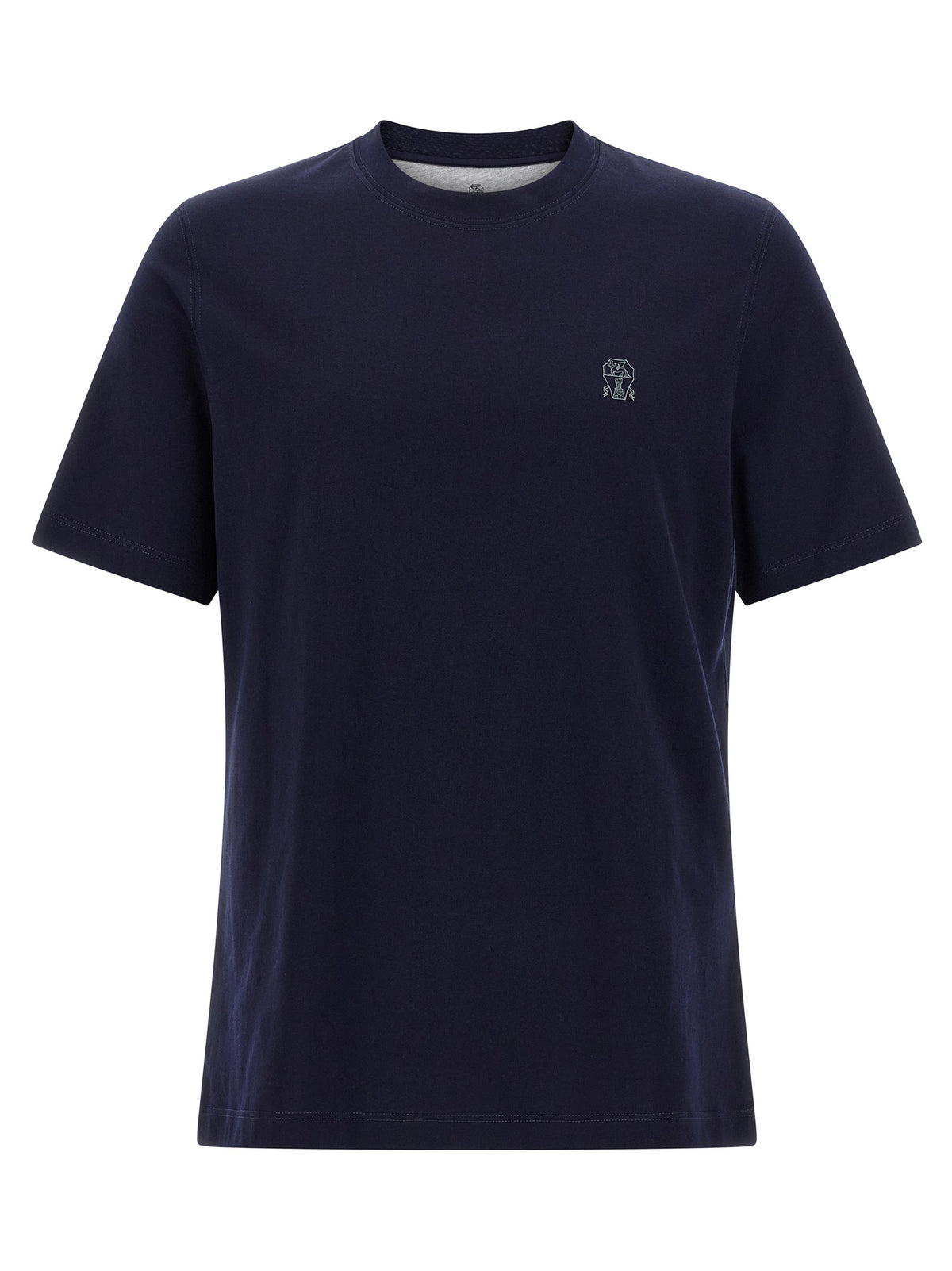 Brunello Cucinelli Blue Cotton T-Shirt for Men
