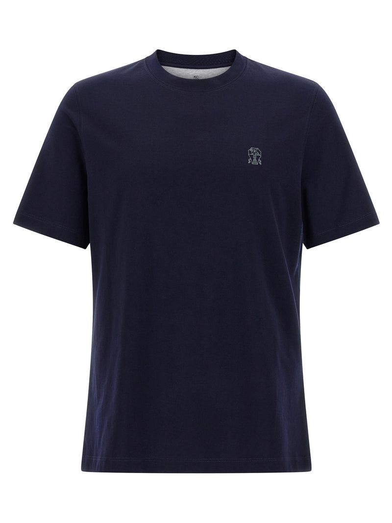 Brunello Cucinelli Blue Cotton T-Shirt - Luxury Casual Wear