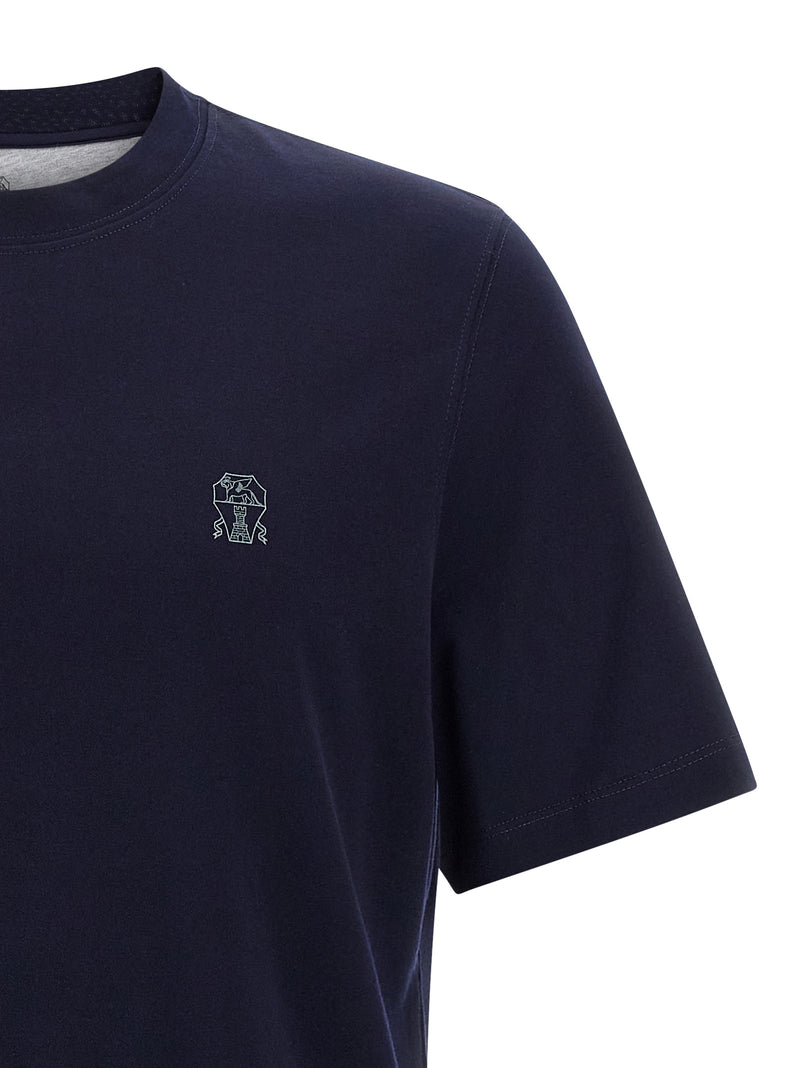 Brunello Cucinelli Blue Cotton T-Shirt - Luxury Casual Wear