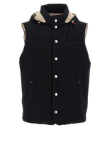 Veste sans manches en laine noire Brunello Cucinelli