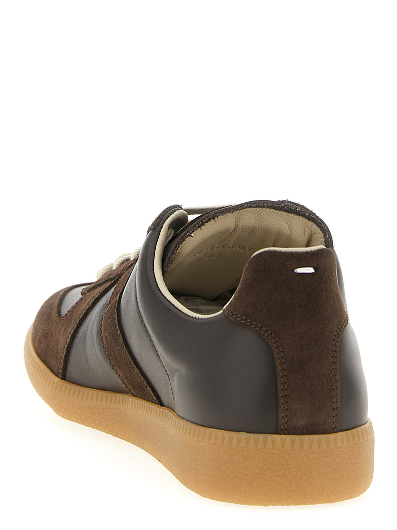 Maison Margiela Brown Calfskin Athletic Sneakers