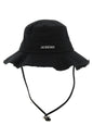 Jacquemus Black Cotton Bucket Hat