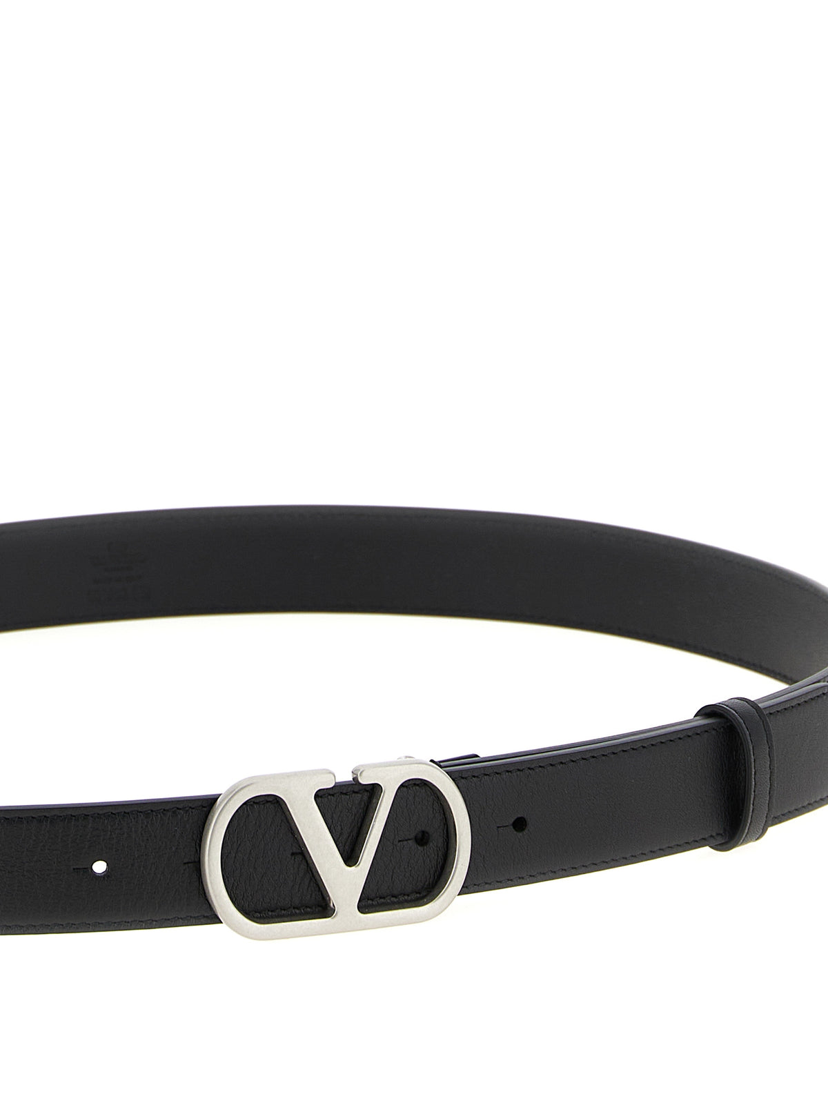 Ceinture classique en cuir de veau noir Valentino Garavani