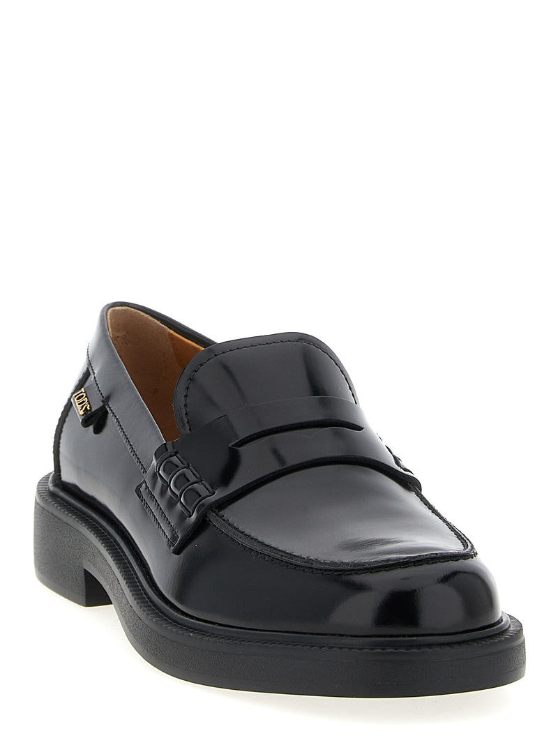 Mocassins Tod's en cuir de veau noir