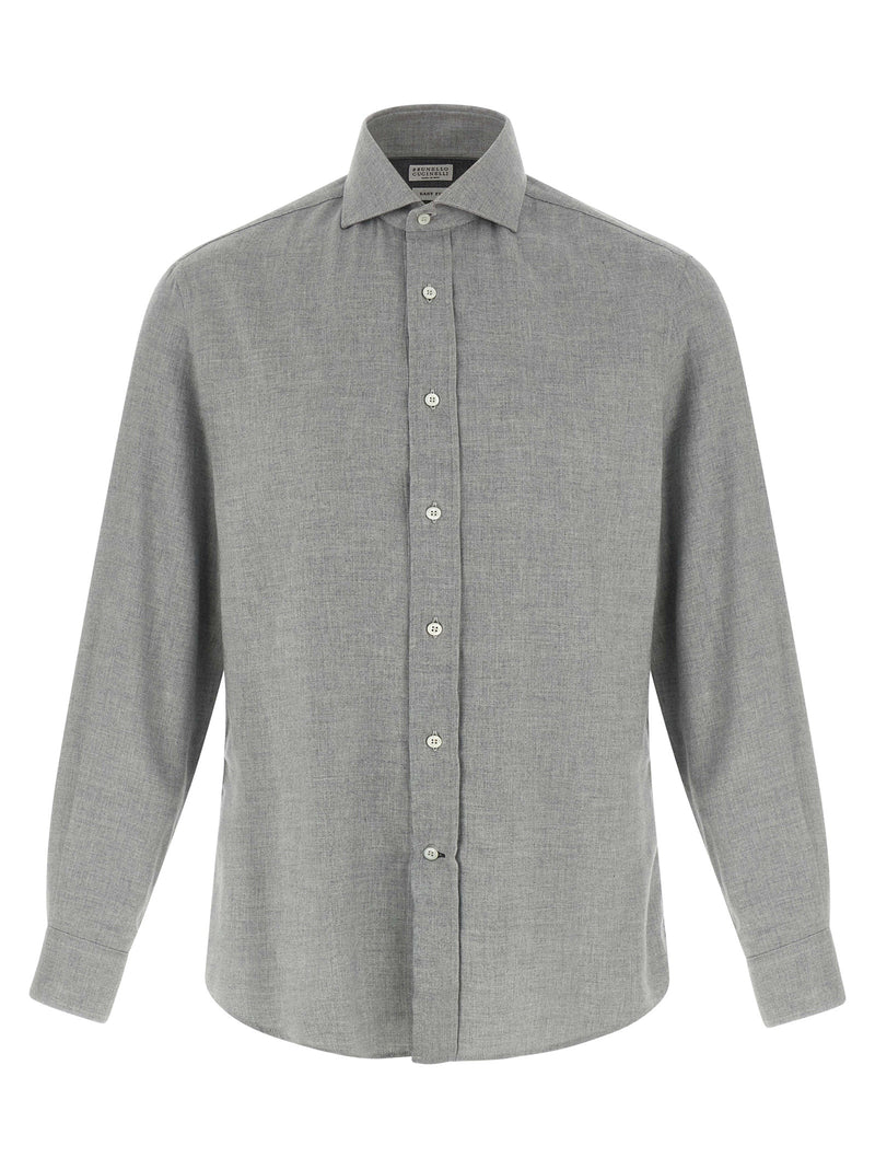 Chemisier Brunello Cucinelli en coton gris