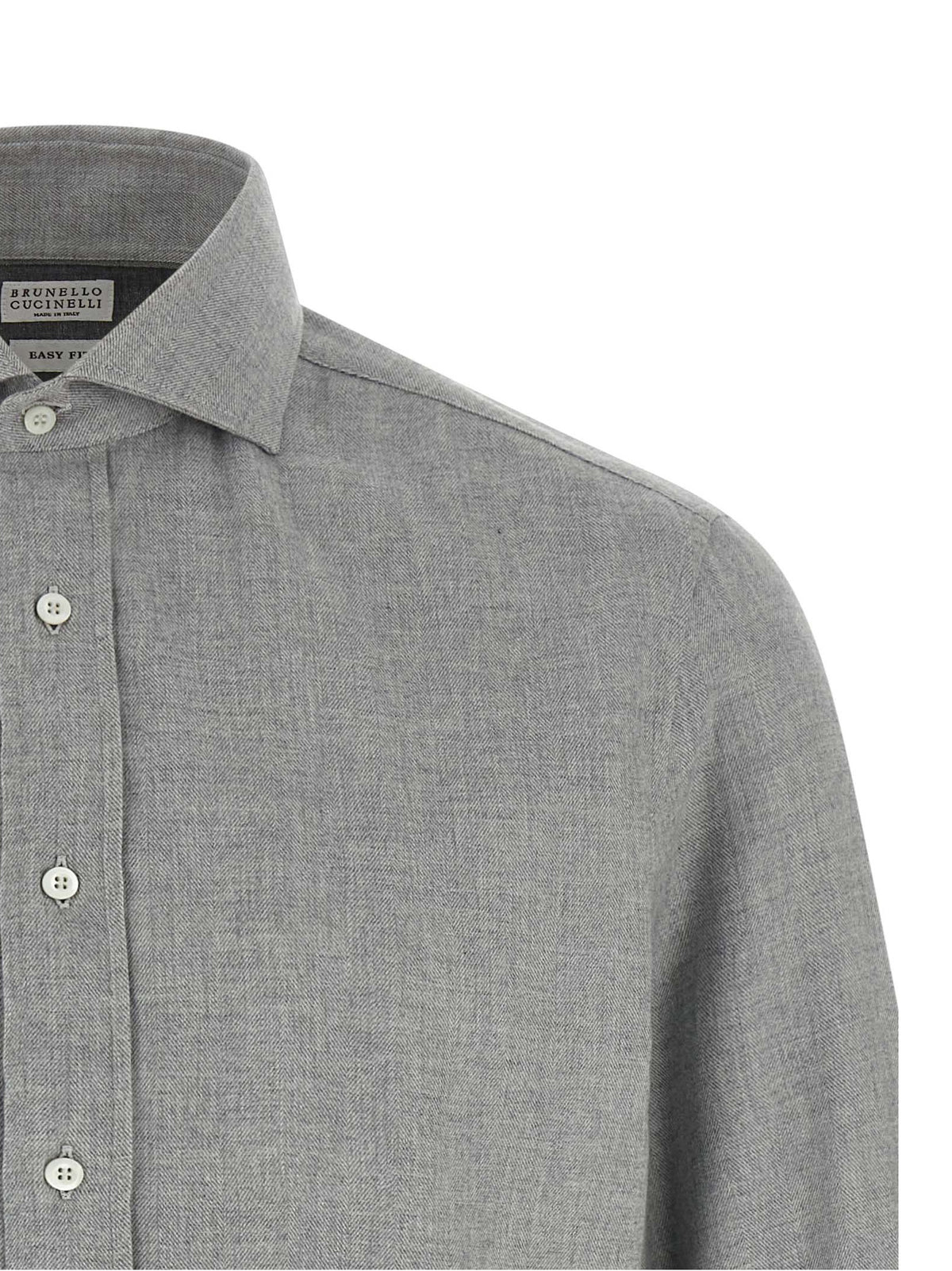 Chemisier Brunello Cucinelli en coton gris