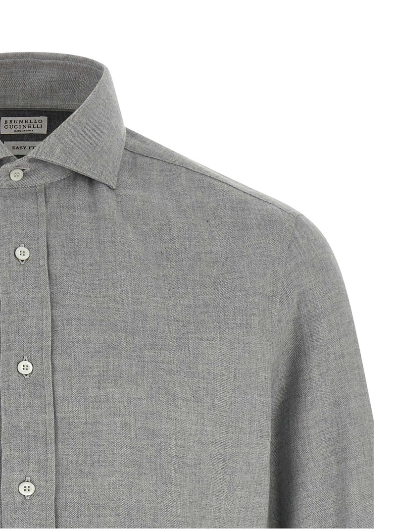Chemisier Brunello Cucinelli en coton gris