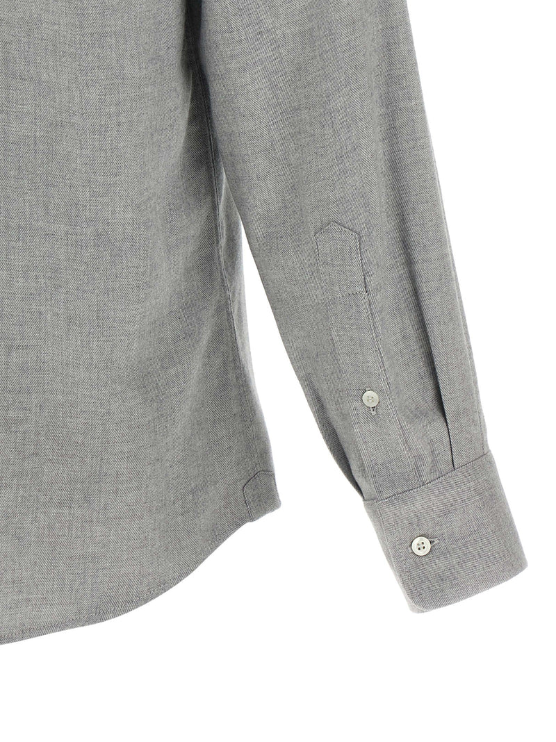 Chemisier Brunello Cucinelli en coton gris