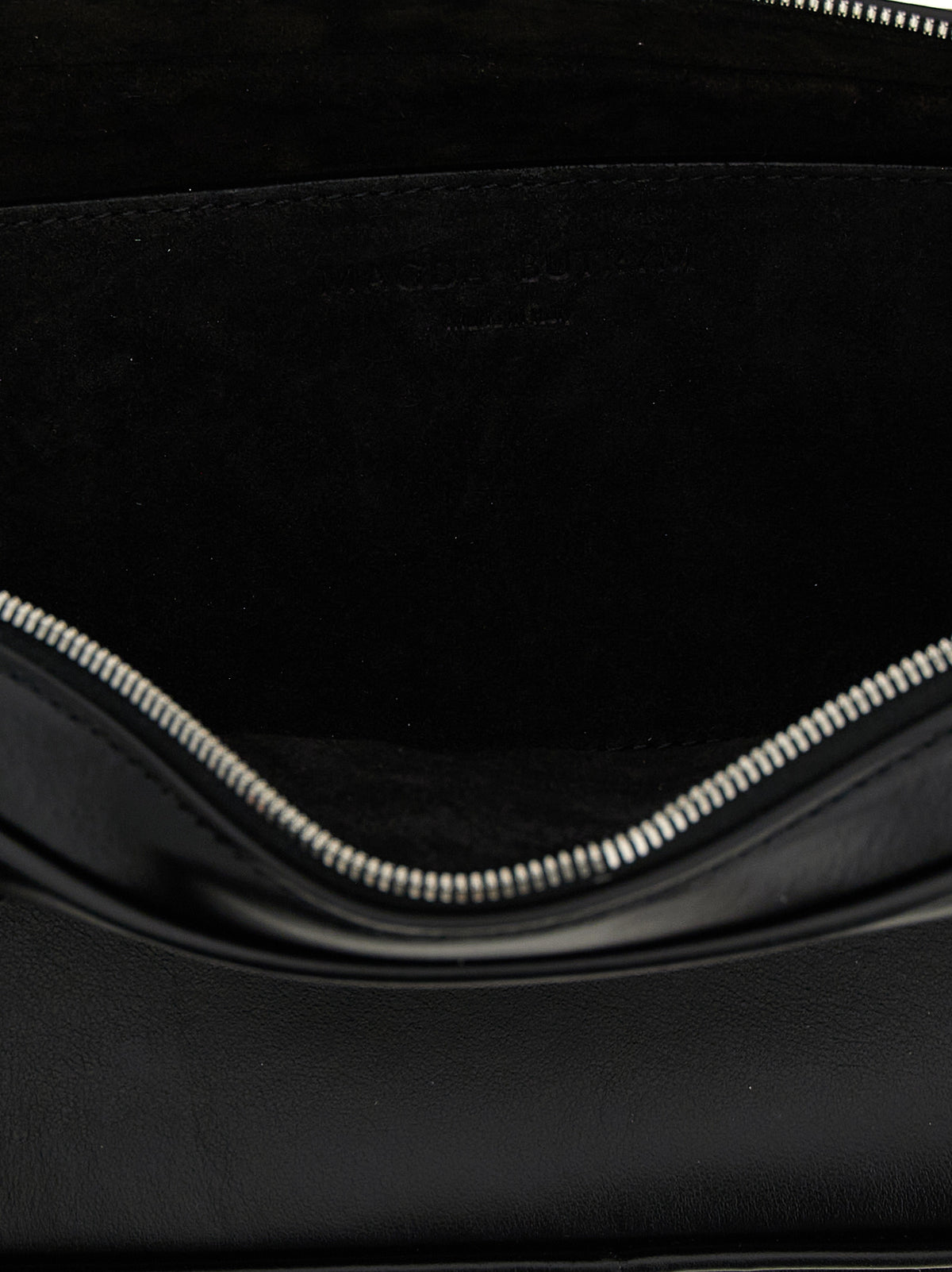 Sac bandoulière Magda Butrym en cuir de veau noir