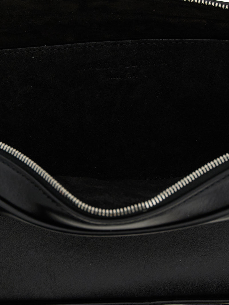 Sac bandoulière Magda Butrym en cuir de veau noir